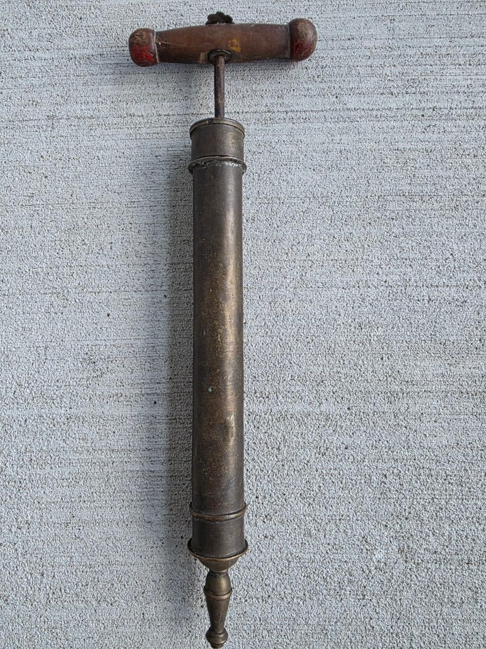 Antique Vintage Fireplace Fire Blow Poker Bellows Style Brass & Wood Fire Starte